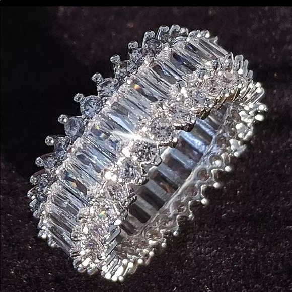 925 sterling silver Jewelry - 💎925  STERLING LUXURY DIAMOND SILVER  RING